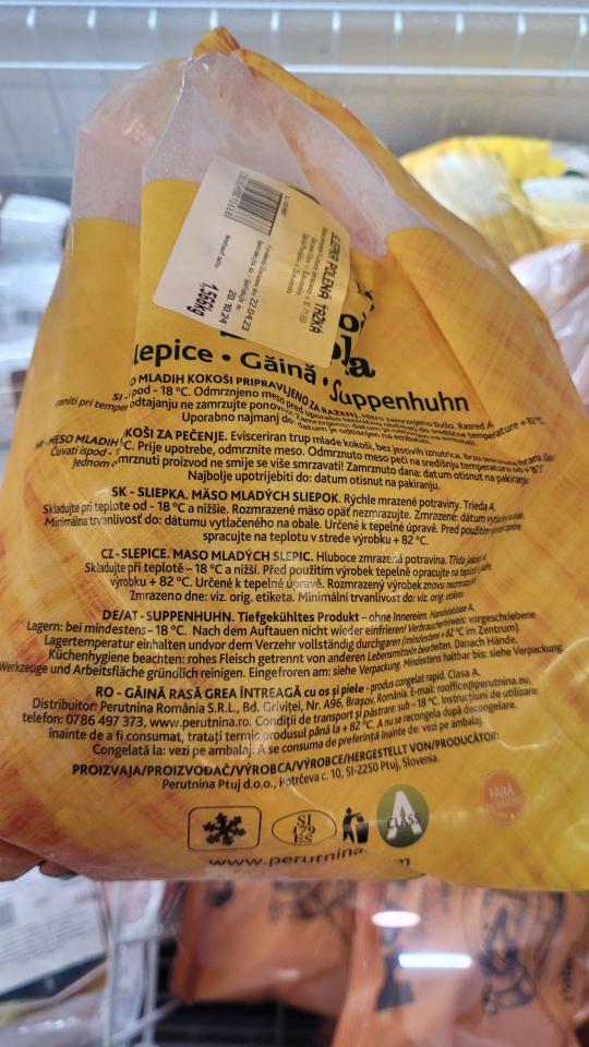 Na hlbokomrazenom tovare nebol uvedený údaj pre spotrebiteľa - lehoty a podmienky uchovávania hlbokomrazenej potraviny.