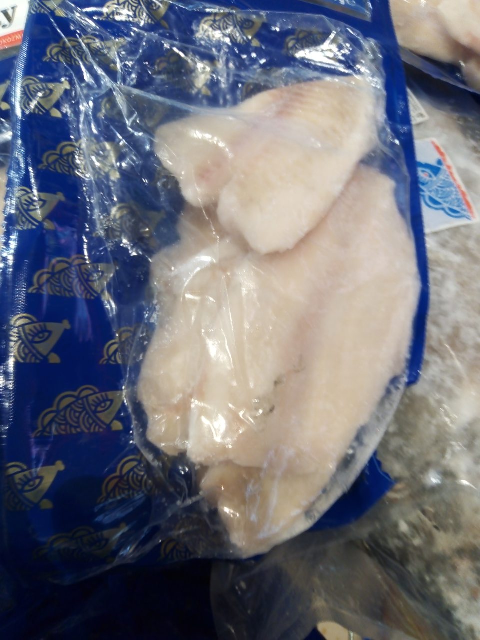 mrazené ryby -porušené vákuové balenie