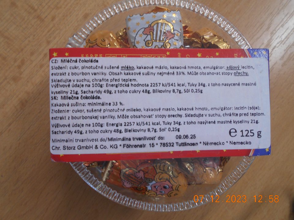 -v zložení výrobku nie sú látky alebo zložky spôsobujúce alergiu alebo neznášanlivosť zdôraznené prostredníctvom sadzby, ktorá ich jasne odlíši od zvyšnej časti zoznamu zložiek /mlieko, sója