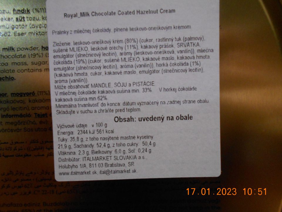 Zistené uvádzanie do obehu troch druhov potravinárskych výrobkov, nesprávne označených, u ktorých na etikete neboli zvýraznené zložky, spôsobujúce alergie alebo neznášanlivosť. 