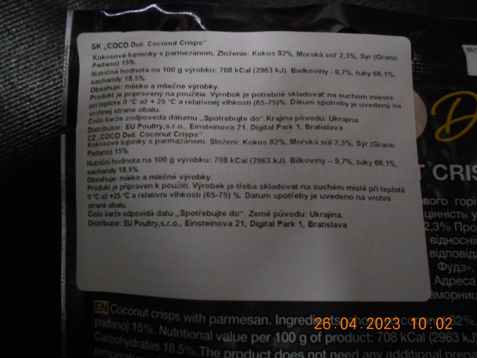  nezvýraznená zložka spôsobujúca alergie alebo neznášanlivosť (syr) 