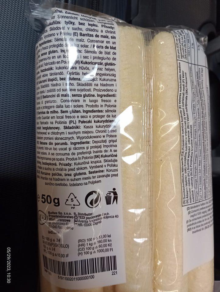 V čase kontroly boli zistené nedostatky:nesprávne uvedený výraz "Prísady", správny výraz "Zloženie"