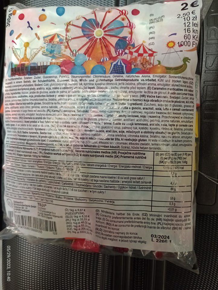 V čase kontroly boli zistené nedostatky: nebolo uvedené zloženie v štátnom jazyku - nie je uvedený názov a návod na prípravu v štátnom jazyku