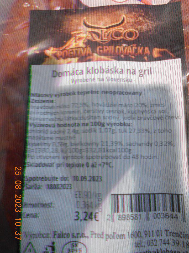 V čase kontroly zistené nediostatky v označovaní: - povinné údaje v štátnom jazyku sú ťažko prístupné, nie sú ľahko viditeľné, čitateľné a zrozumiteľné (prekryté dolepkou) - na viečku označené slovom "open" - prevádzkovateľ/výrobca (Produced for First Class Brands of Sweden AB) nie je uvedený v štátnom jazyku