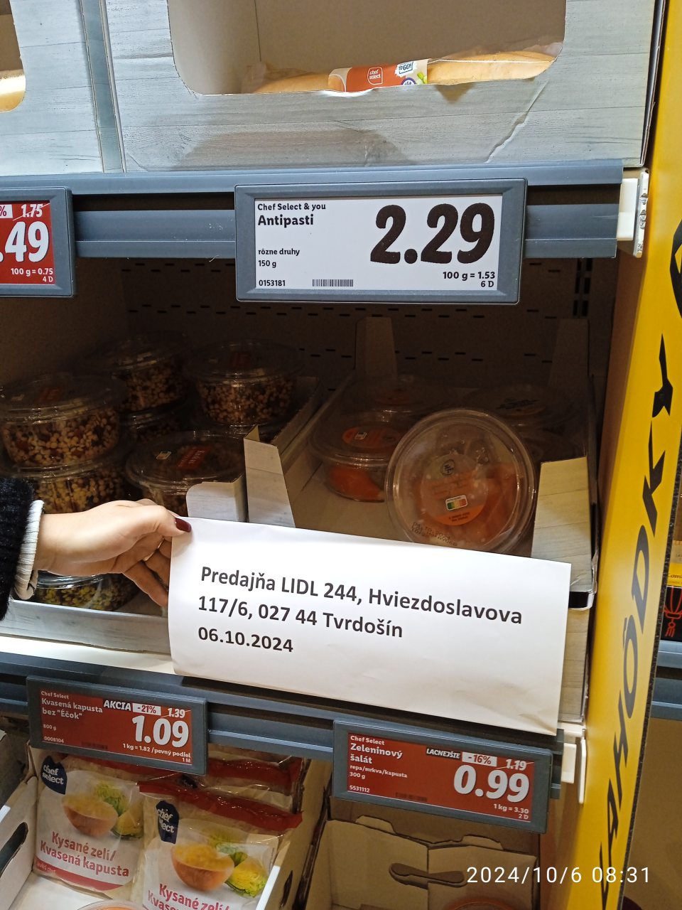 Tovar určený na predaj po DS