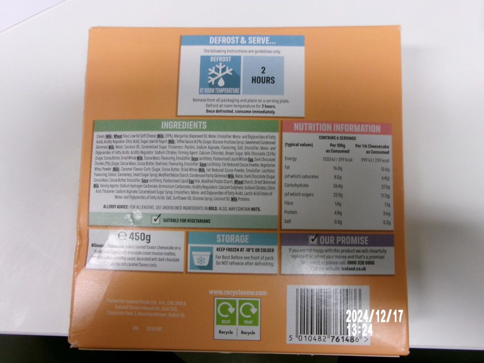 Chýbajúci opisný názov, doplnený o sprievodné údaje, týkajúce sa fyzikálneho stavu výrobku u dvoch druhov potravinárskych výrobkov