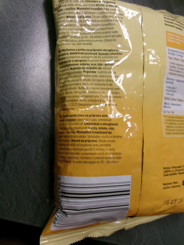  Chýbajúca zvýraznená zložka, spôsobujúca alergie alebo neznášanlivosť. 