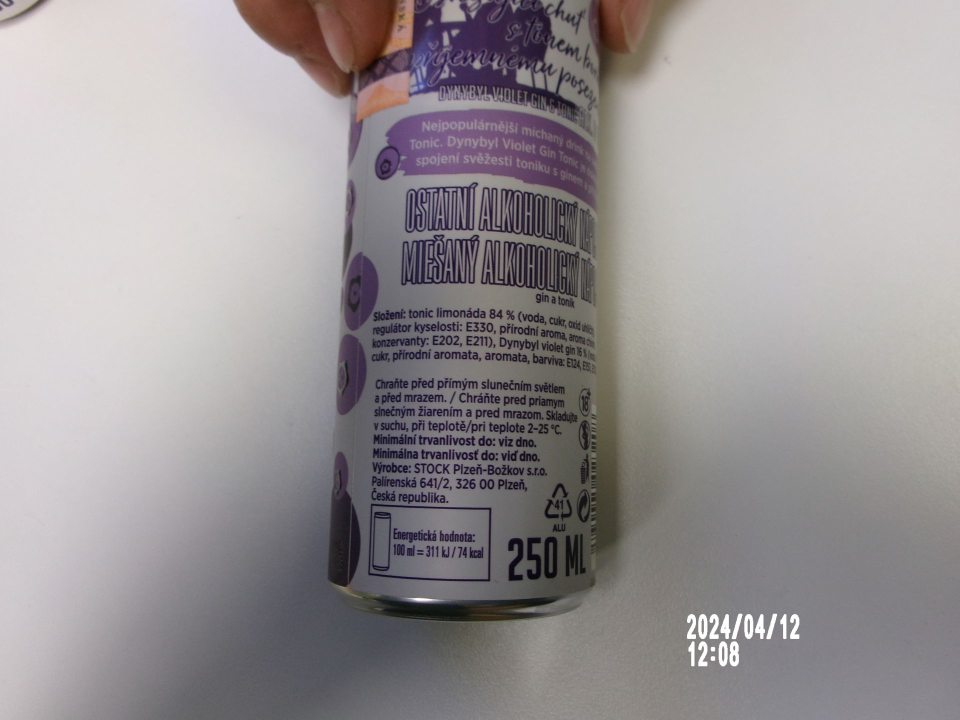 Chýbajúce zloženie výrobku v kodifikovanej podobe štátneho jazyka.