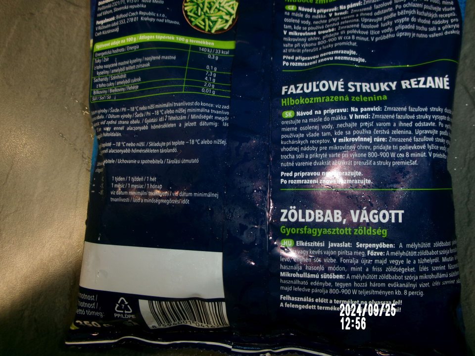 Chýbajúci údaj o dátume minimálnej trvanlivosti.