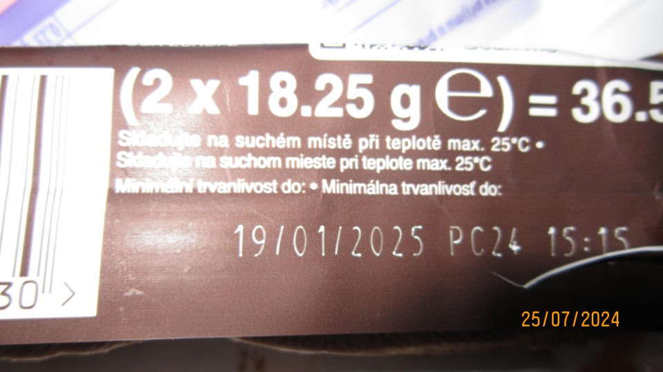 nedodržaná teplota uchovávania 