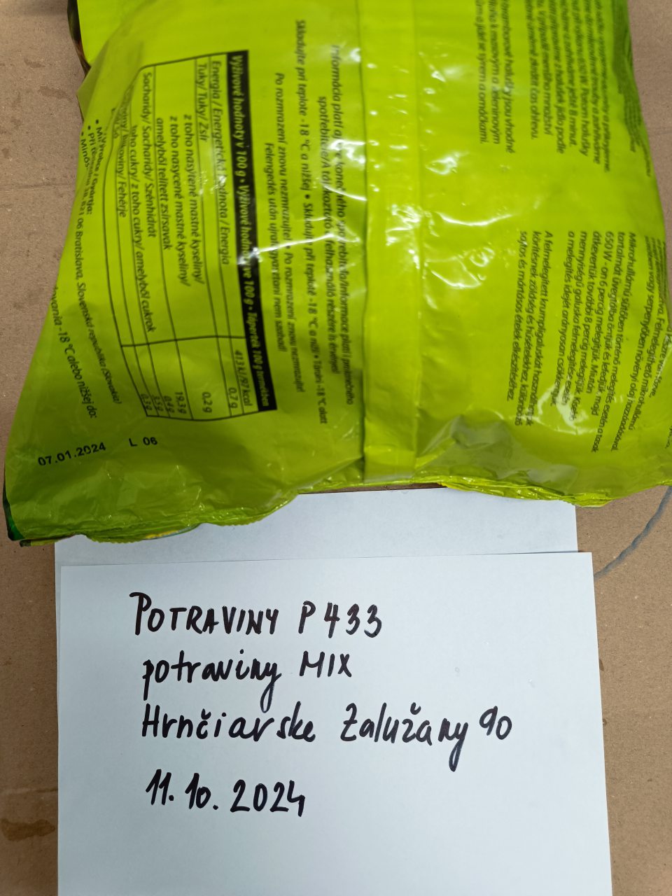 špenátové halušky po dátume minimálnej trvanlivosti