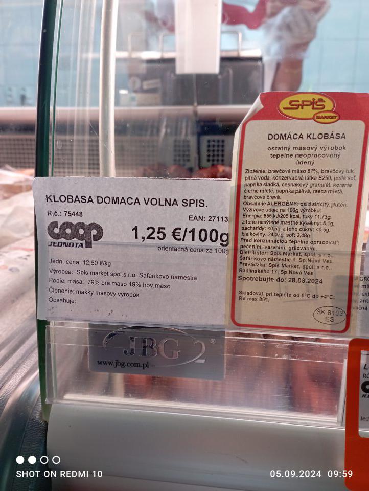 Mäsový výrobok 8 dní po uplynutí dátumu spotreby.