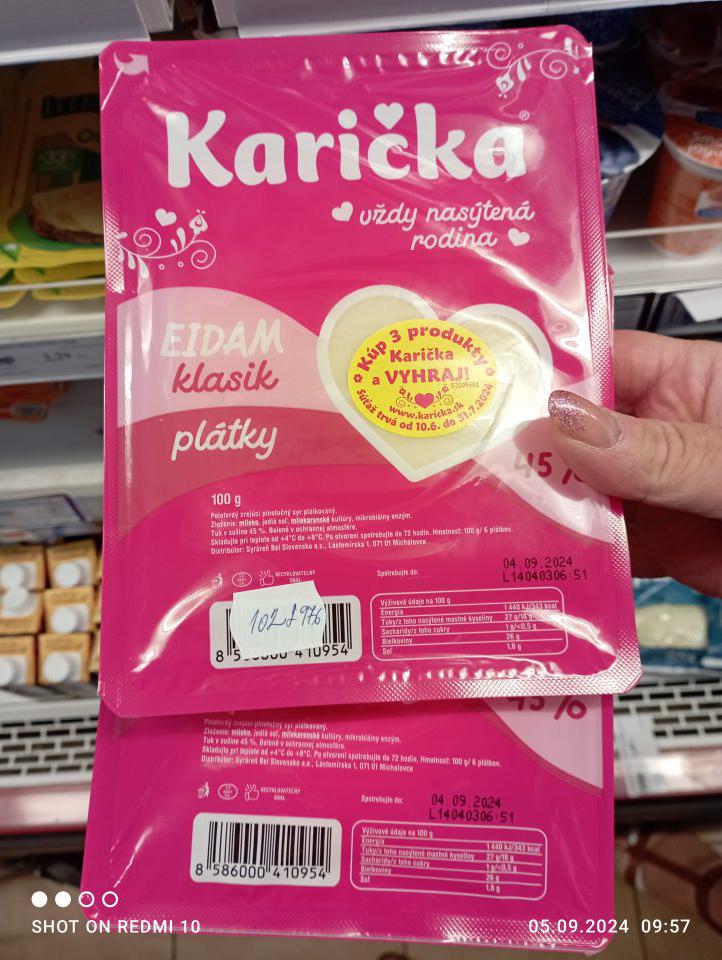 Mliečny výrobok (syr) 1 deň po uplynutom dátume spotreby.