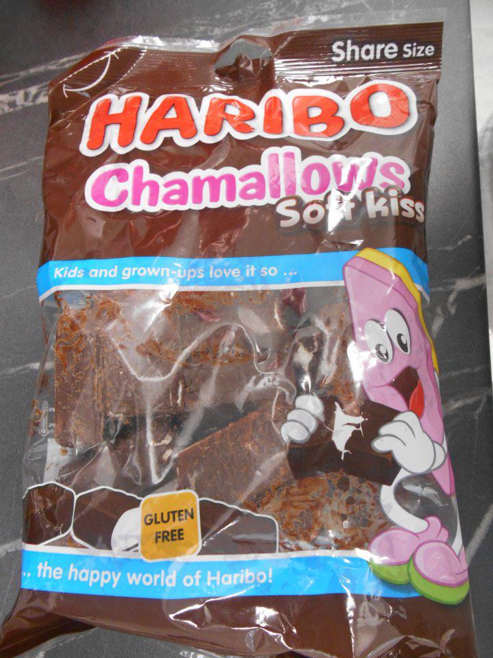 „HARIBO Chamallows mäkké penové cukrovinky, 200 g“- výrobok poškodený roztopením, uchovávaný na predajni pri teplote +25,3(±0,1)°C o 9,45 hod a +25,5(±0,1)°C o 10,45 hod.