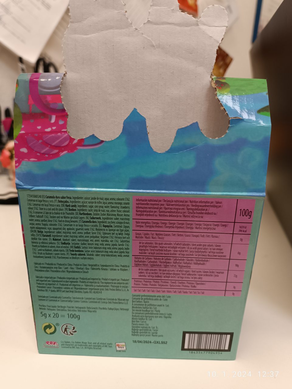 Výrobok bez doznačenia v kodifikovanej podobe štátneho jazyka. 