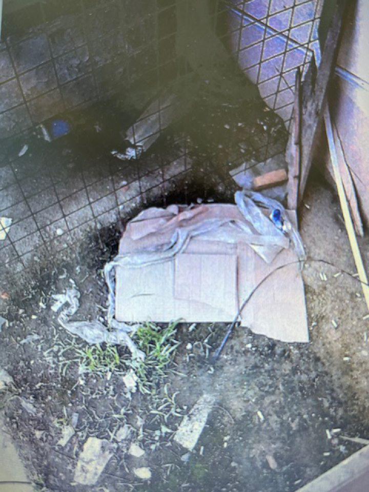 v zadnej časti prevádzkarne na vonkajšej rampe nakladacej/vykladacej: pod rampou nahádzané pneumatiky, kartóny, poškodené prepravky, črepiny fliaš z alkoholu, obalové plastové a kovové materiály (plast, plechovky), zvyšky stavebného materiálu