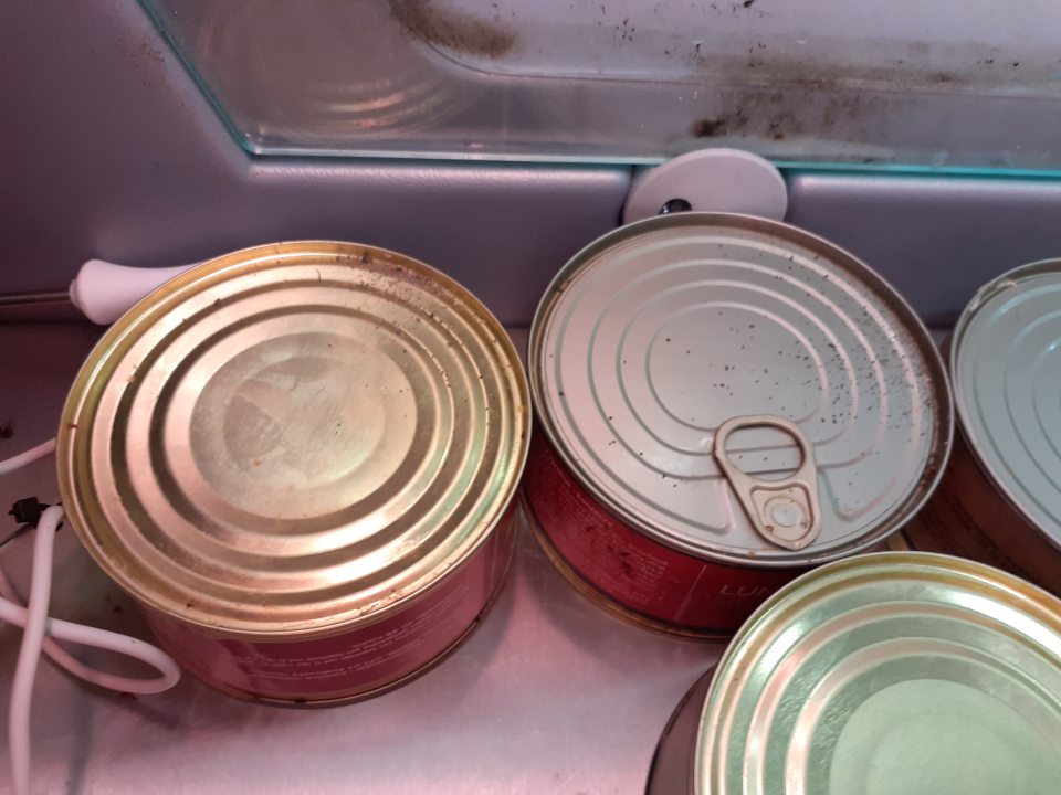 Hygiena zariadení - chladiaci predajný pult s predávanými krájanými mäsovými výrobkami. 