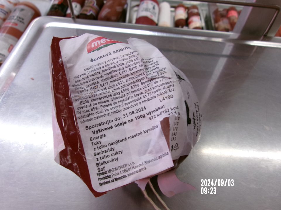 Predaj mäsových výrobkov po uplynutí DS