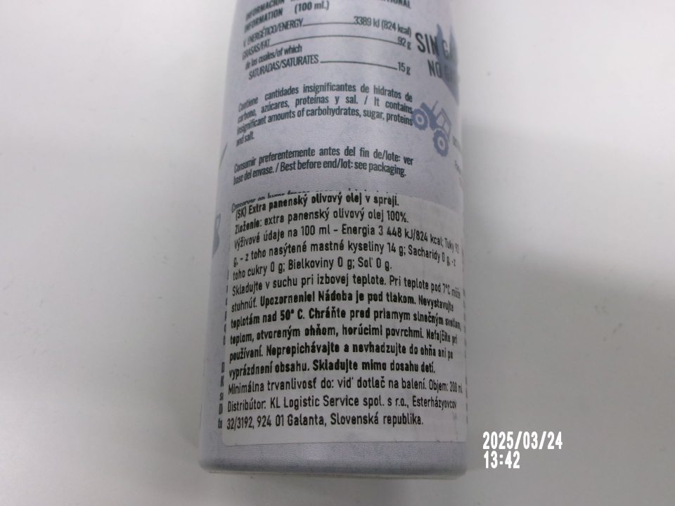 Nesprávne uvedený názov olivového oleja.