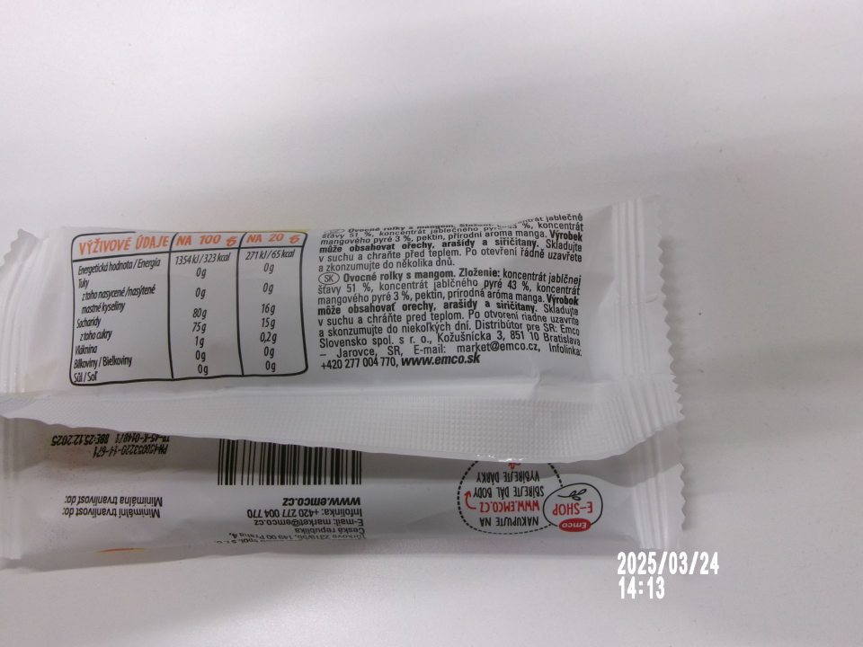 Chýbajúci opisný údaj, doplnený o fyzikálny stav potraviny. 