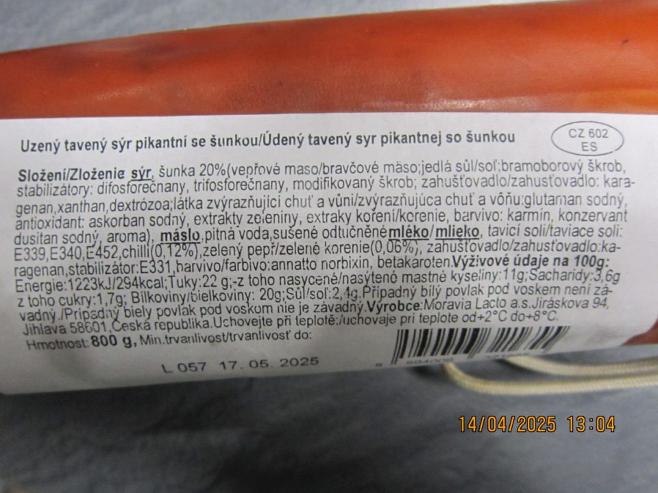 niektoré zložky v označení nie sú uvedené v štátnom jazyk