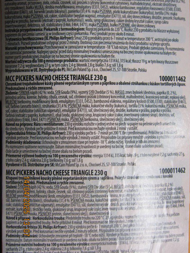 niektoré zložky v označení nie sú uvedené v štátnom jazyku.