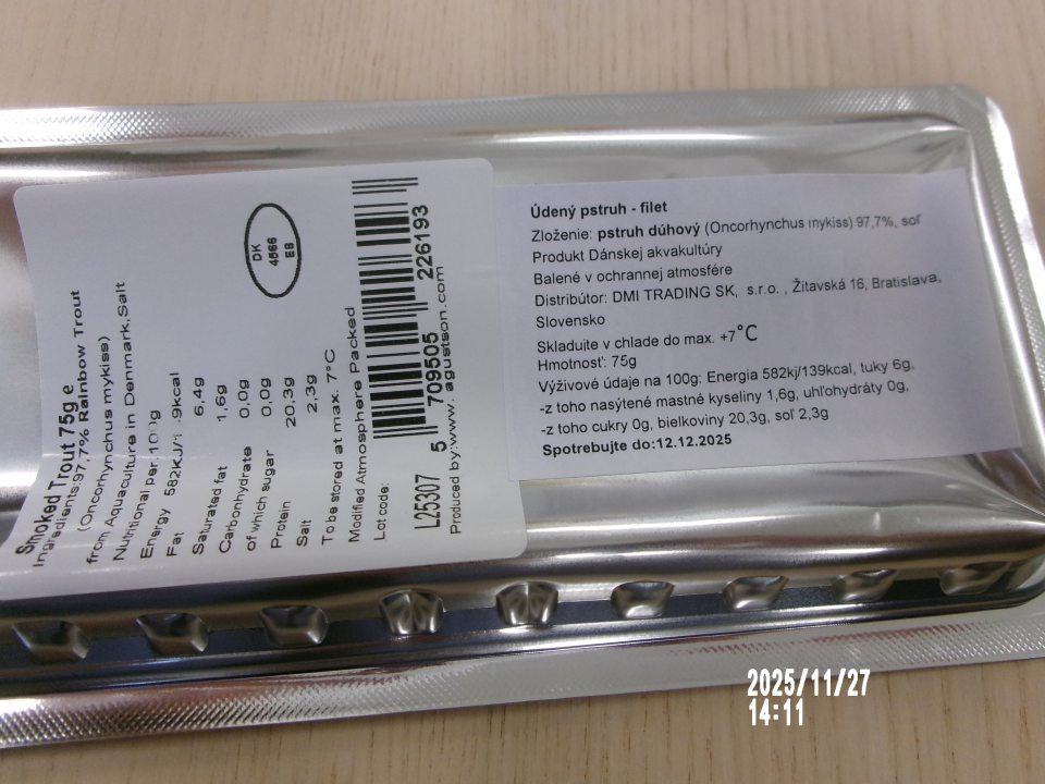 V označení výživových údajov nesprávne použitá terminológia. 