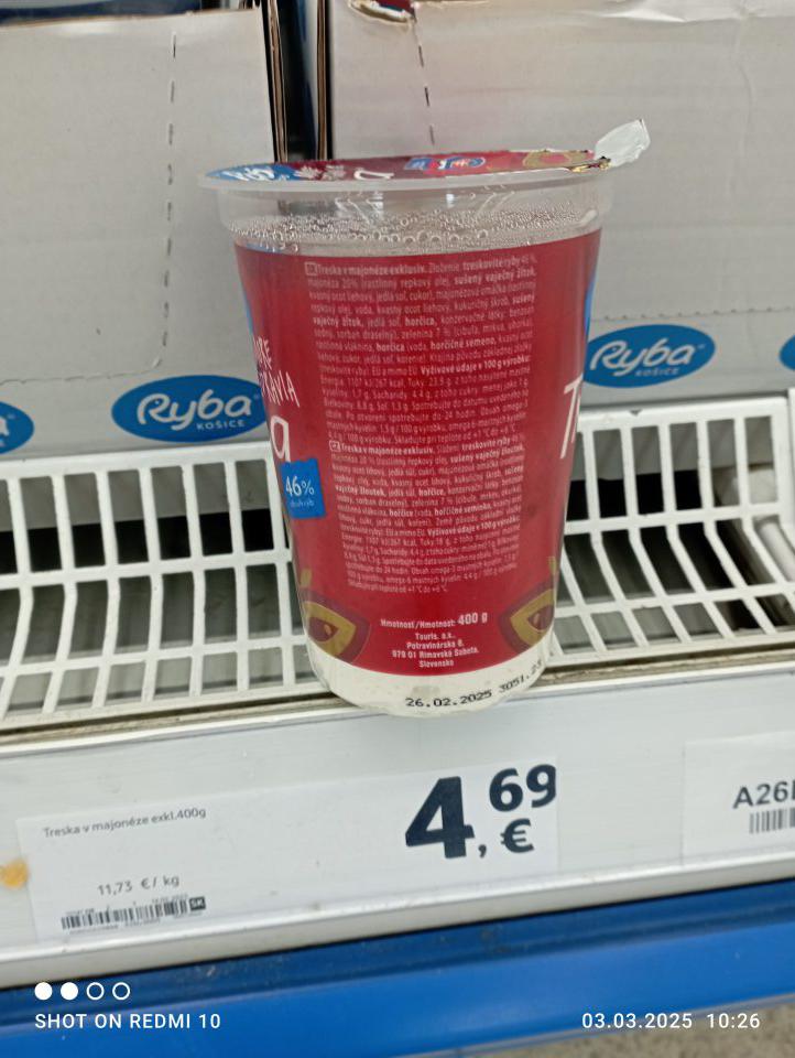 Tovar po uplynutom dátume spotreby.