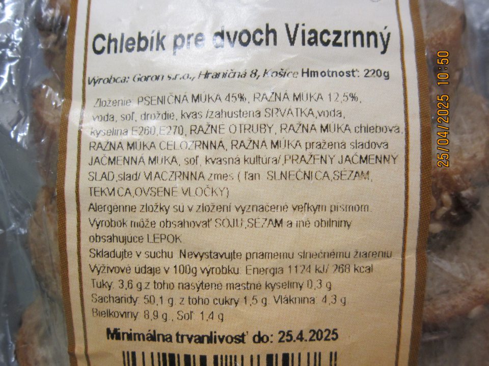 Výrobca na etikete výrobku uvádza: „Alergénne zložky sú v zložení vyznačené veľkým písmom.“ V zložení výrobku sú veľkým písmom zvýraznené aj zložky: slnečnica a tekvica, ktoré nie sú látkami spôsobujúcimi alergie alebo neznášanlivosť. 