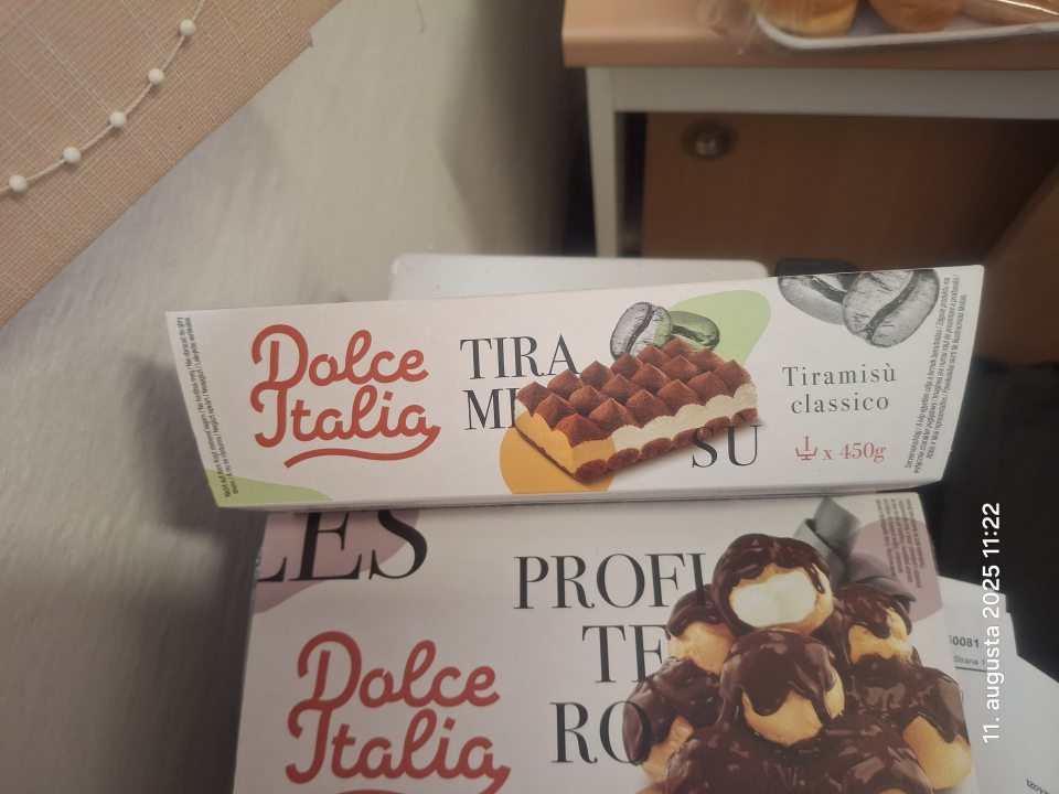 U dvoch druhov výrobkov (TIRAMISU a PROFITELORES) chýbalo označenie v slovenskom jazyku.