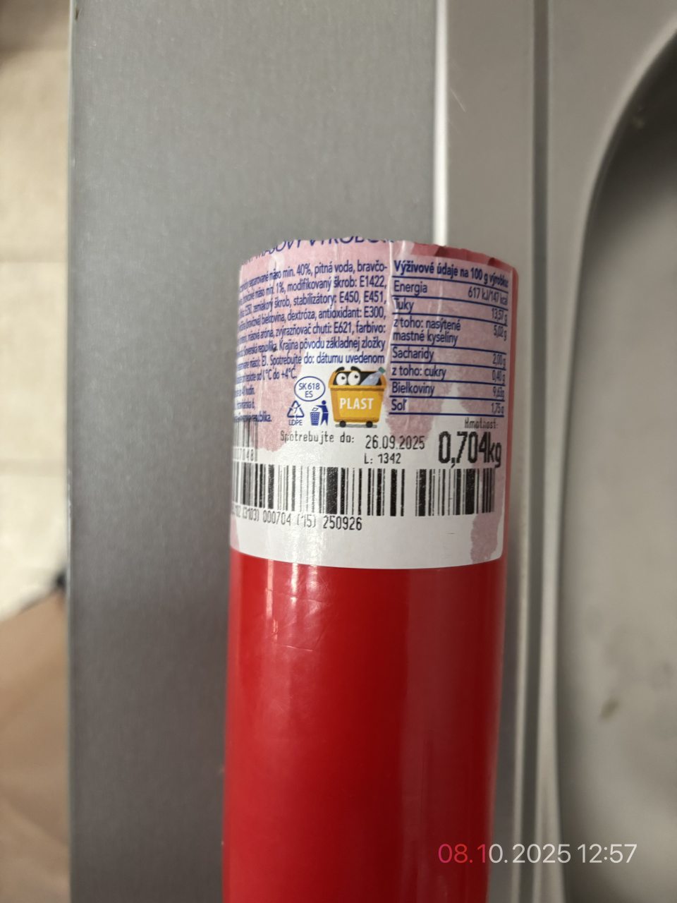 Neoznačený výrobok skrátenou DS po narušení originálneho obalu.