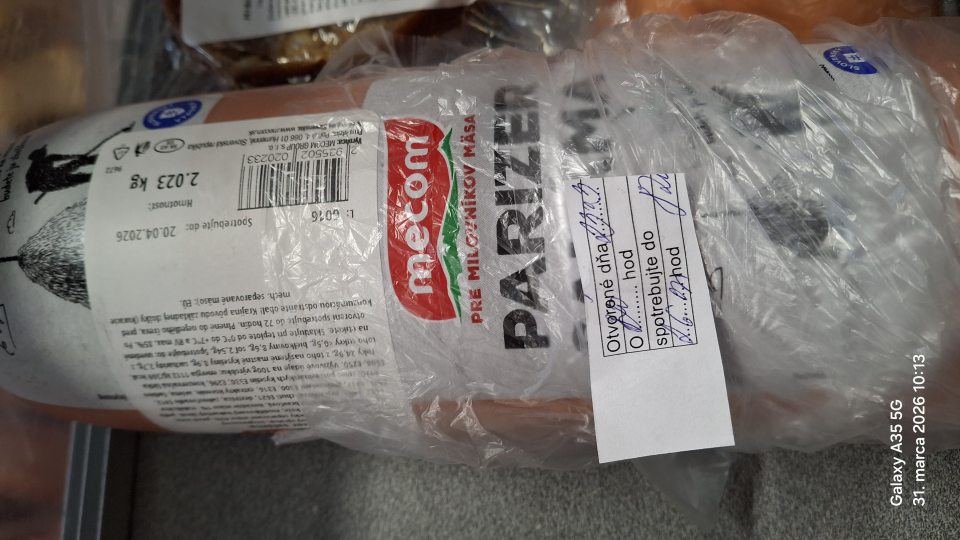 Tovar po dátume spotreby.