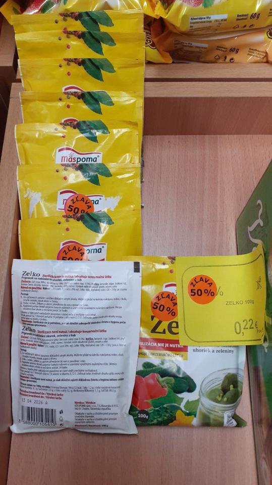 Predaj tovaru po uplynutí dátumu minimálnej trvanlivosti (do 45 dní),ktorý nie je oddelene umiestnený od ostatných potravín a je bez povinného označenia.