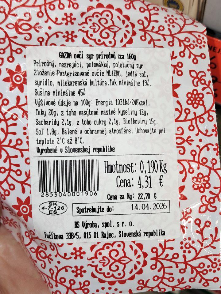 Predaj výrobku po uplynutí dátumu spotreby.
