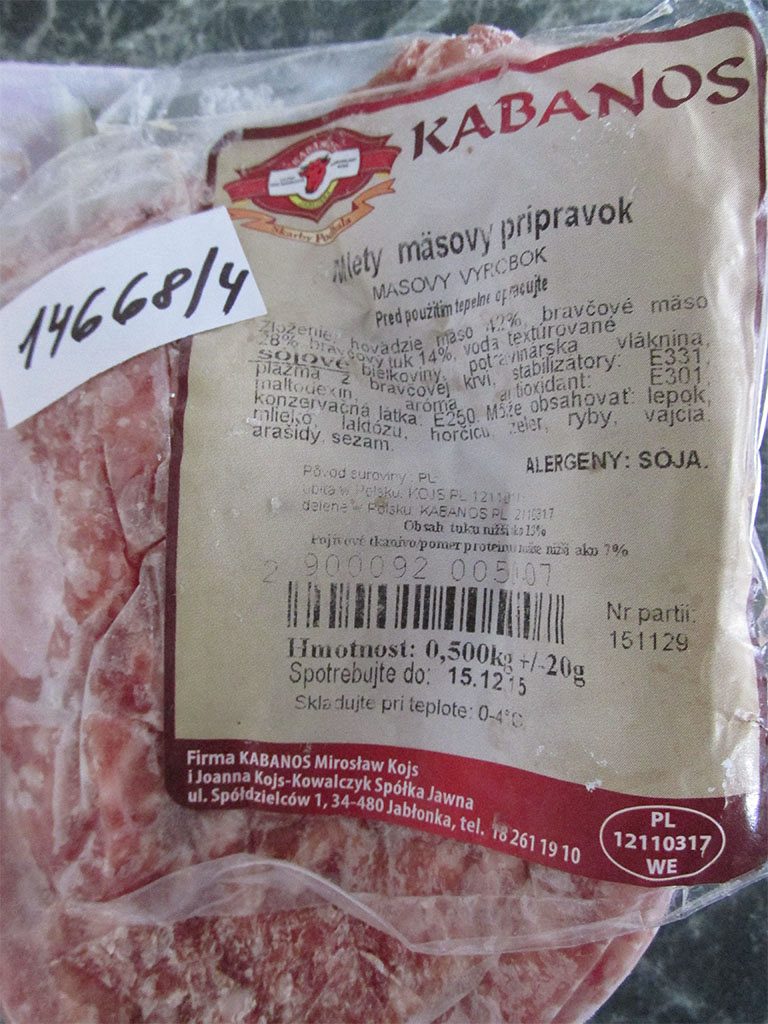 Mletý mäsový prípravok“, á 0,5 kg