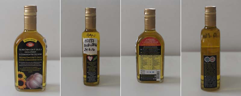 Slnečnicový olej ochutený s cesnakovým olejom, mechanicky lisovaný